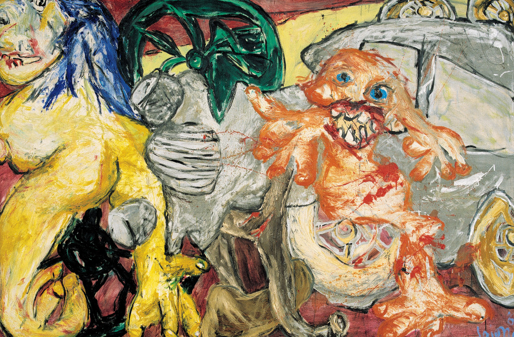 Jacqueline de Jong, Rencontre accidentel (Accidental Paintings series), 1964. Oil on canvas. Collection Stedelijk Museum Amsterdam, acquired with the support of the participants of the BankGiro Loterij, 2018