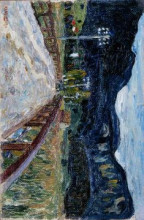 Wassily Kandinsky, Brücke in Kochel am See (Bayern), 90 graden naar rechts gedraaid.