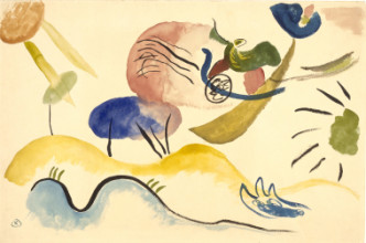 Wassily Kandinsky, Aquarell No. 2, 1911-1912, aquarel, gouache en potlood op papier, 31,6 x 47,6 cm, Stedelijk Museum, Amsterdam