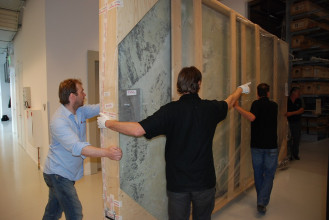 Internal transport during the move to the new storage building