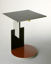 Fig. 7 Gerrit Rietveld, End Table, 1923, painted beech wood and birch plywood (multiply), 61.5 x 49.5 x 50.5 cm. purchased from the designer in 1951 for the 'De Stijl' exhibition