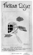 Sukarno's caricature "Salam dari Penjara" in Fikiran Ra'jat, 1932