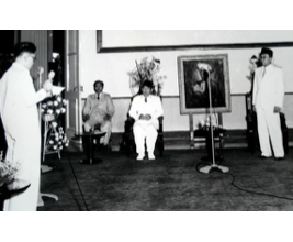 Sukarno at an event at the Yogyakarta Presidential Palace. (Photo: State Secretariat of Indonesia)