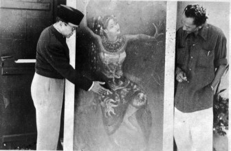 Sukarno and Agus Djaja in Sanur (right), all in 1950s. Documentation: Mikke Susanto.