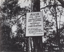 Photograph taken by Jacqueline de Jong in the Jardin des Plantes, Paris. Included in “The Situationist Times” 4.