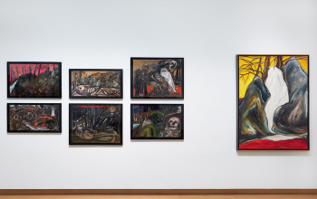Zaalopname ‘Pinball Wizard: The Work and Life of Jacqueline de Jong’, 2019, Stedelijk Museum Amsterdam. Foto: Gert Jan van Rooij.