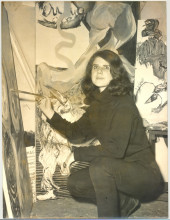 Jacqueline de Jong painting “Le Salau et les Salopards,” 1967. Archive Jacqueline de Jong.