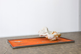 Isabelle Andriessen, ‘Tidal Spill’ (series of 4), 2018, ceramics, aluminum, metal, chemicals, courtesy the artist © Pierre Antoine.