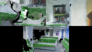 Juan Arturo García, "Non-Linear Trajectories", 2018, tri-channel HD video, color, sound, 6 minutes, courtesy the artist.