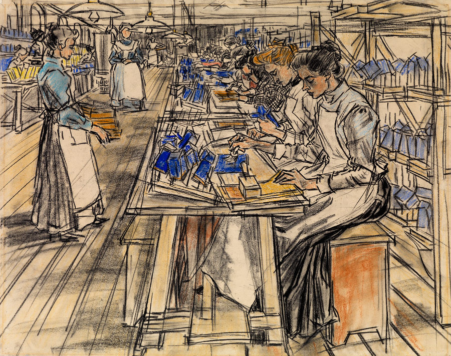 Jan Toorop, De kokerplakkerij, 1905