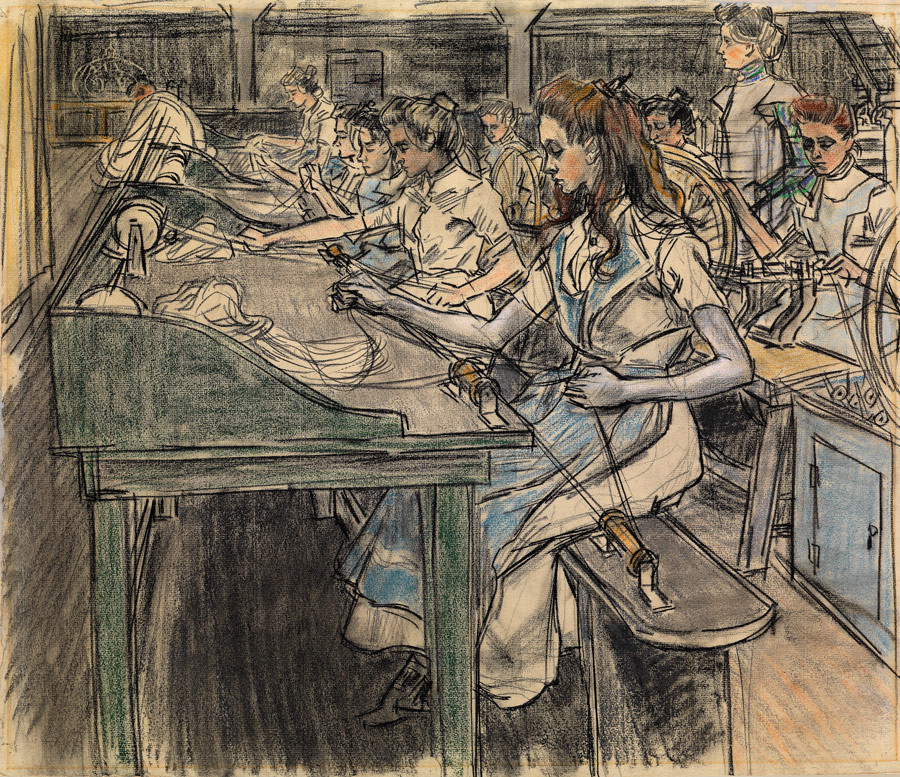 Jan Toorop, De pitpluisters, 1905