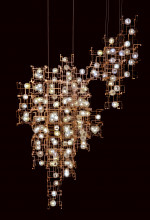 14. Studio Drift, Fragile Future Chandelier 3.5 (2012), phosphor bronze, dandelion seeds, LEDs. Gemaakt under the control of Carpenters Workshop Gallery. Collection Stedelijk Museum Amsterdam. Acquired with the generous support of the Mondriaan Fund