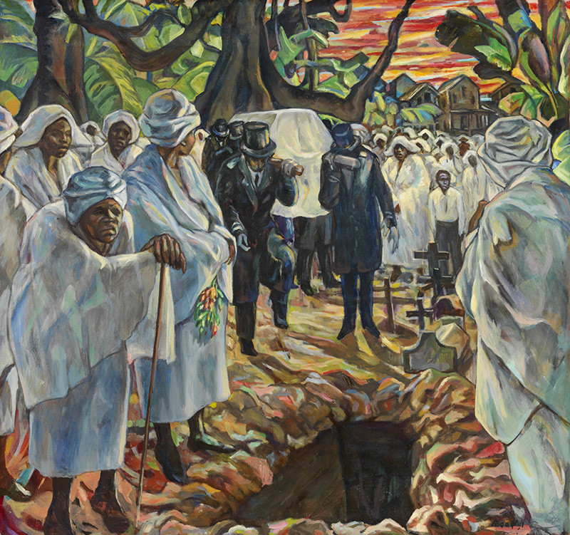 Armand Baag, Zonder titel / Begrafenis, 1991. Collectie Sura en Surina Baag, Amsterdam. Foto: Gert Jan van Rooij