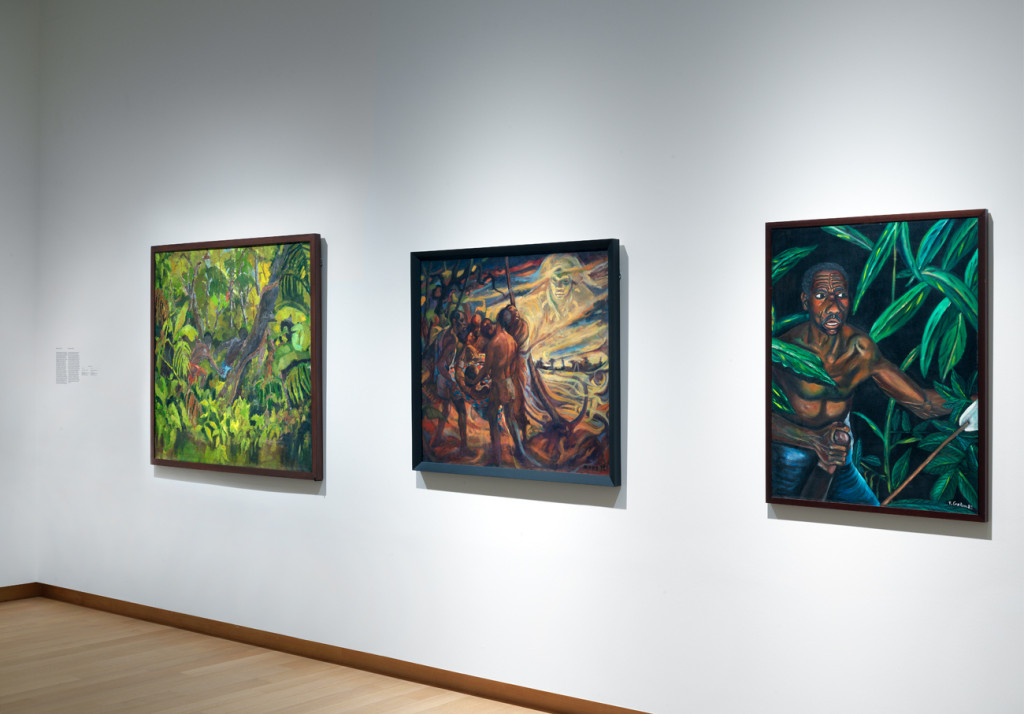 Zaalopname Surinaamse School: Schilderkunst van Paramaribo tot Amsterdam, Stedelijk Museum Amsterdam. Foto: Gert Jan van Rooij