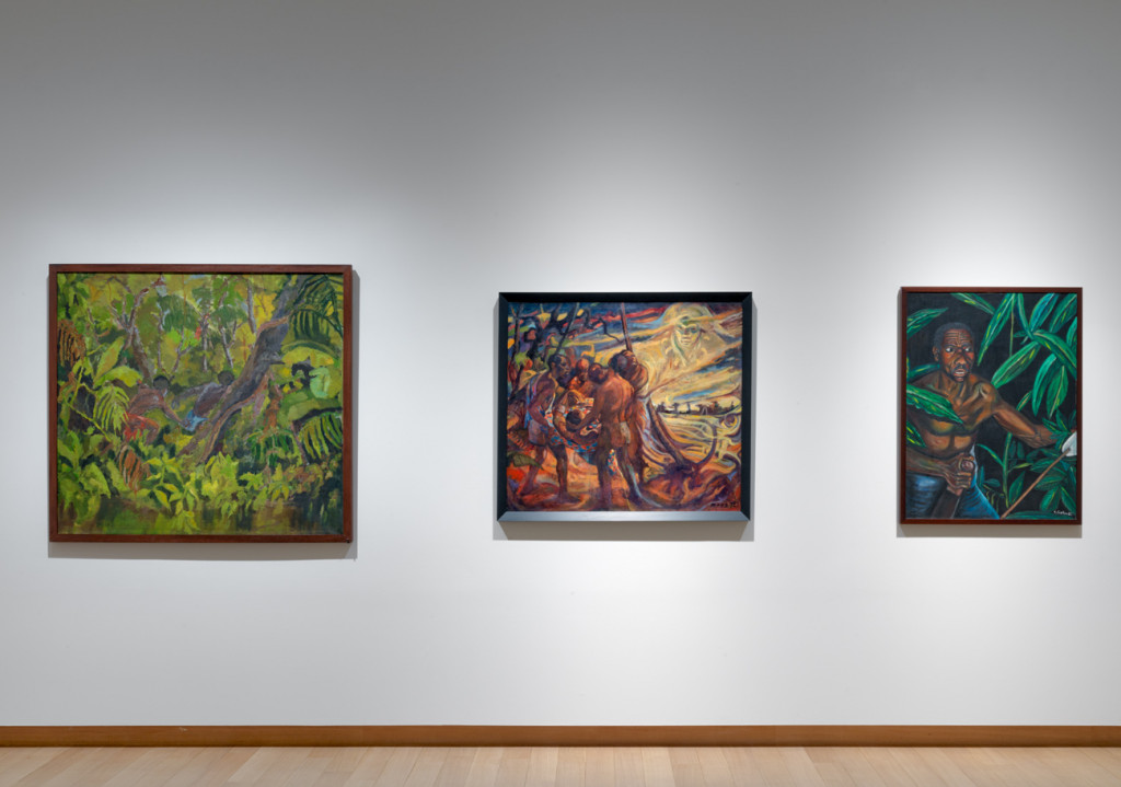 Zaalopname Surinaamse School: Schilderkunst van Paramaribo tot Amsterdam, Stedelijk Museum Amsterdam. Foto: Gert Jan van Rooij