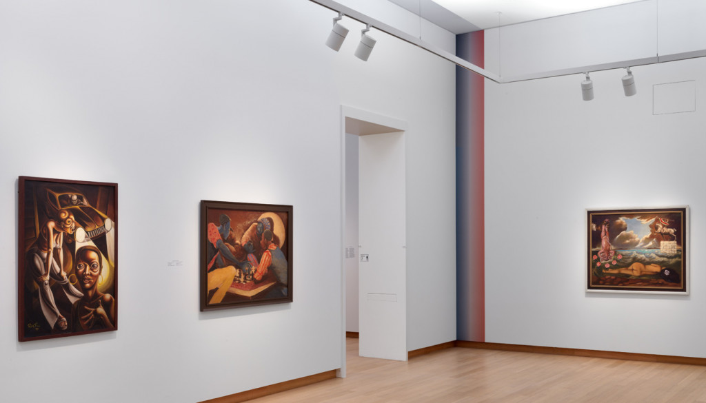 Zaalopname Surinaamse School: Schilderkunst van Paramaribo tot Amsterdam, Stedelijk Museum Amsterdam. Foto: Gert Jan van Rooij