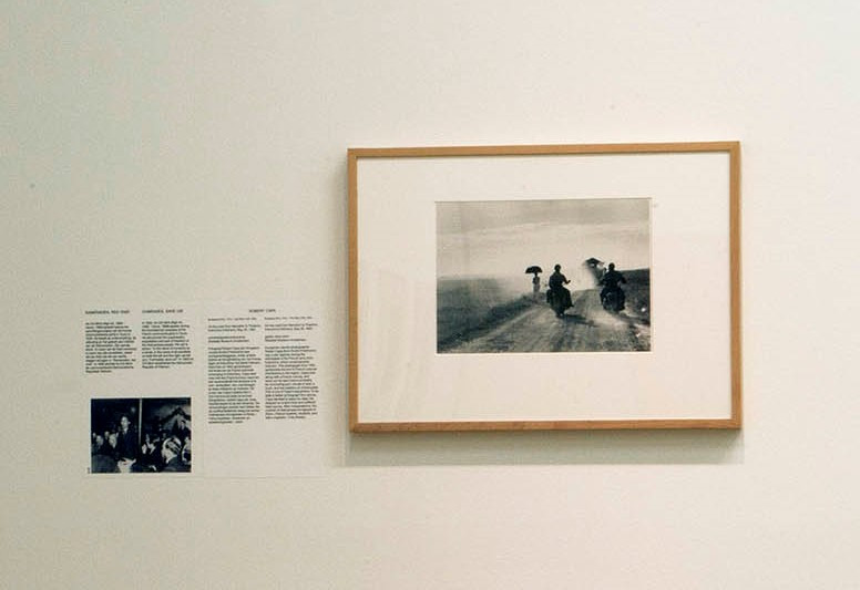 Photo by Robert Capa, Vietnam, 1954; contextual image with Ho Chi Minh denouncing the French colonial rule of Vietnam at the founding congress of the French Communist party in 1920. Photo: Peter Tijhuis.