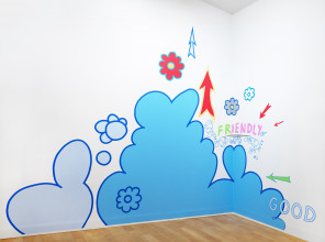 Friendly Good, 1992–2018 acrylic paint on wall, courtesy the artist. Photo: Gert Jan van Rooij