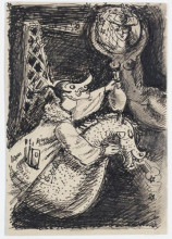 Agoes Djaya, Nieuwjaargroet van Agoes en Otto Djaya aan Sandberg vanuit Parijs, 1947. Collectie Stedelijk Museum Amsterdam.