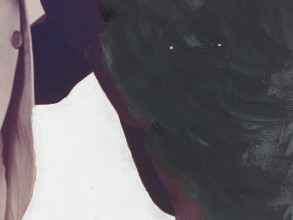 Detail of Ger van Elk - Russian Diplomacy, 1974, Chromogenic photograph with application of acrylic paint, collection Stedelijk Museum Amsterdam, Photo: Rik Klein Gotink