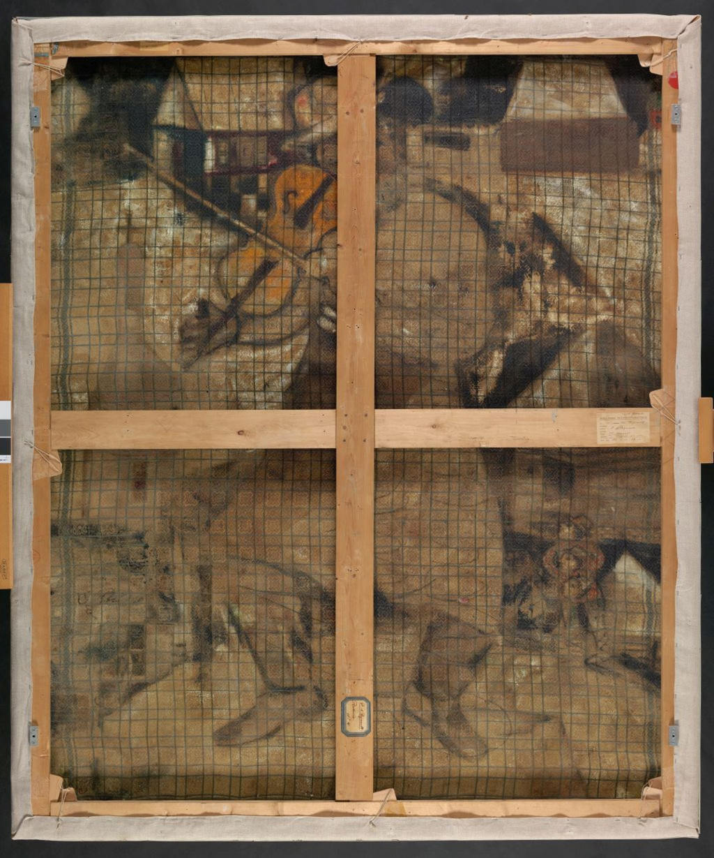 Marc Chagall, De Violist, 1912. Comité Marc Chagall, c/o Pictoright Amsterdam 2019. Langdurig bruikleen Rijksdienst voor het Cultureel Erfgoed. Back, normal light. Foto: René Gerritsen