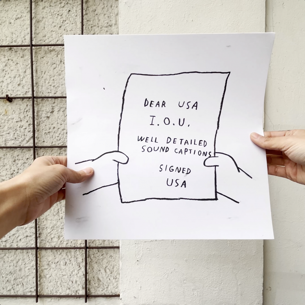 Christine Sun Kim, IOU 4 USA, 2021. Collection Stedelijk Museum Amsterdam. © Christine Sun Kim