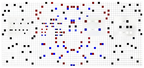 Catherine Christer Hennix, Algebra w/ Domains, acrylic paint on canvas, dyptich, total dimensions 200 x 500 cm, 1973-1991