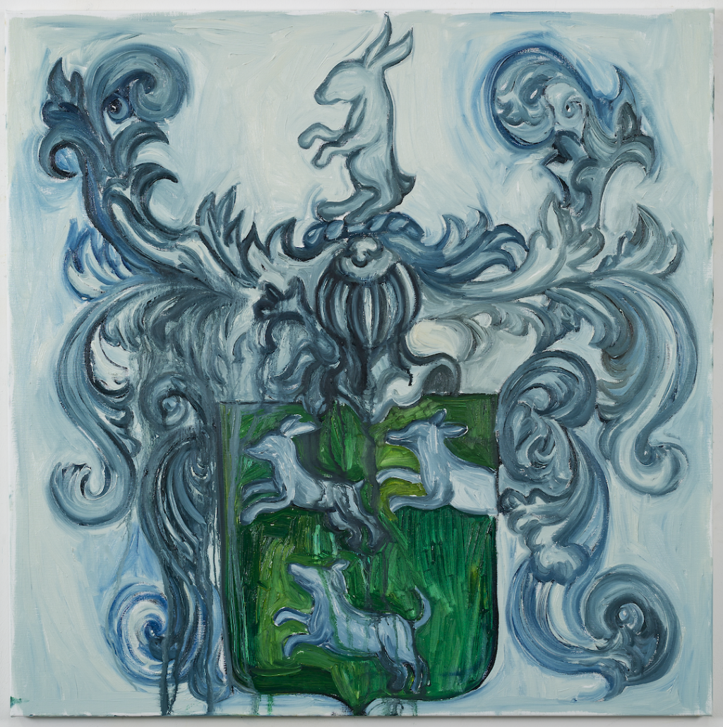 Natasja Kensmil, The Wedding Portrait of Johan de Witt and Wendela Bicker, 2020, detail, 2 x 250x140cm, 9 x 100x100cm, oil on canvas. Courtesy andriesse-eyck gallery. Photo Peter Tijhuis.