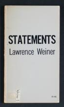 Statements Lawrence Weiner