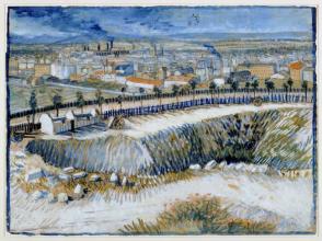 Een buitenwijk van Parijs, gezicht vanaf Montmartre - Vincent van Gogh