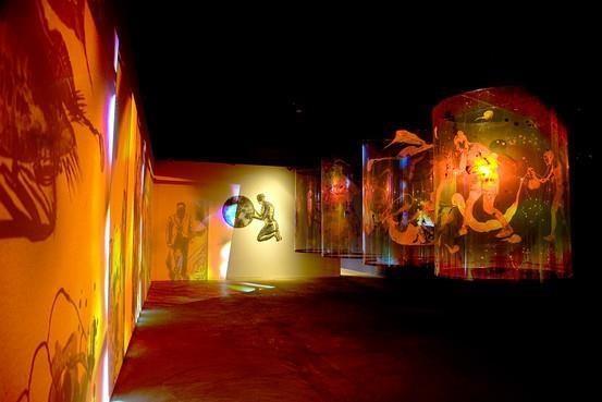 Nalini Malani, Transgressions, video/shadow play installation, 2001- Stedelijk Museum Amsterdam