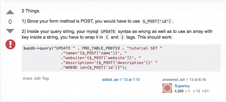 Stack Overflow Answer 1