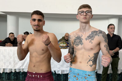 Jay Snoddon made the weight for his upcoming fight, while his opponent, Gabriel Lacovou, came in heavier at 64.3kg.