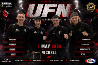 Four ProKick fighters will compete in a WKN-sanctioned event featuring 15 fights between top talent from Cyprus, Greece, Northern Ireland, Malta, and Poland.