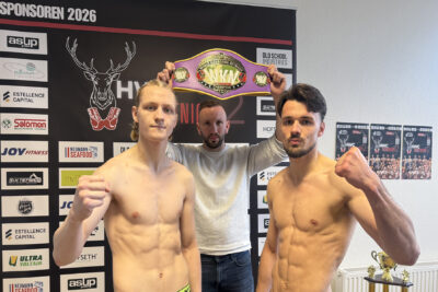 On Friday, April 24th, James Braniff weighed in at 73.1kg for his WKN International title fight against German opponent Hugo Meyer.