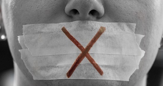 Silenced person