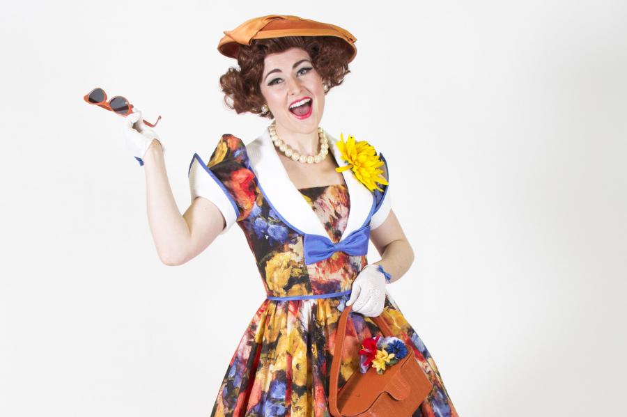 Caitlin Wood stars as the quirky Clorinda