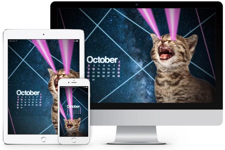 October 2016 Desktop Calendar Wallpaper | Paper Leaf