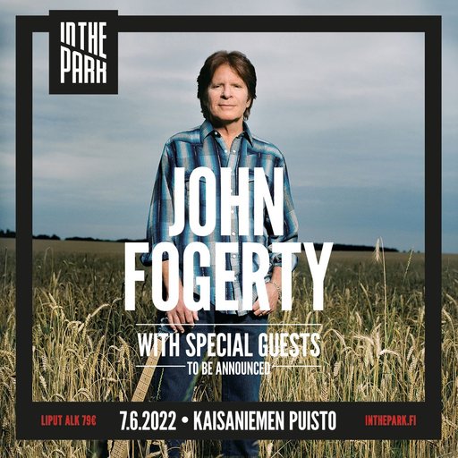 CCR-legenda John Fogertyn<br />
jättikonsertti Helsingissä<br />
 