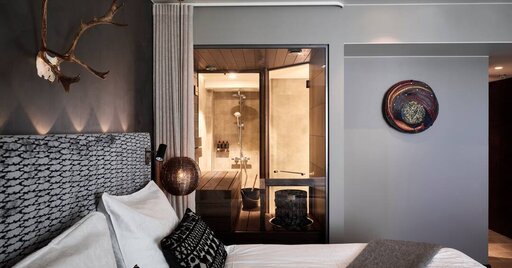 Lapland Hotels Bulevardi Mystique Deluxe Sauna. Kuvat&nbsp;Lapland Hotels & Safaris.
