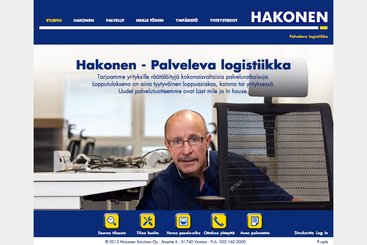 Hakonen Yhtiöt Oy vaihtaa muutamalla klikillä etusivulle kuvan