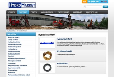 Hydromarket pystyy liittämään yhden tuotteen moneen eri tuoteryhmään