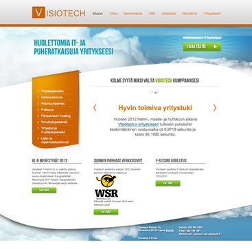 Visiotech.fi tuo päätavoitteensa esille selkeästi