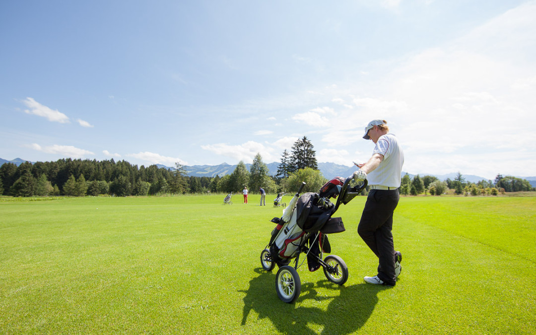 Fotoshooting für das Golfmagazin der Sonnenalp mit Dieter Thoma
