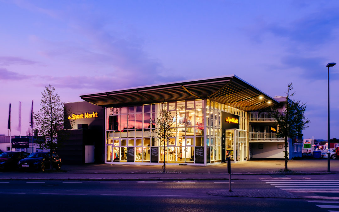 Exterior Fotografie Sportmarkt Friedrichshafen