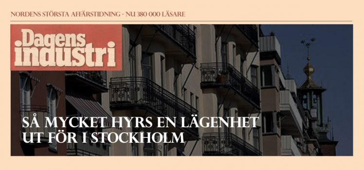 Dagens Industri kartlägger Stockholms marknadshyror