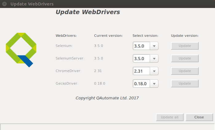 UpdateWebDrivers
