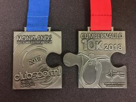 Monklands Half Marathon, Drumpellier 5k and Cumbernauld 10k Jigsaw Virtual Run