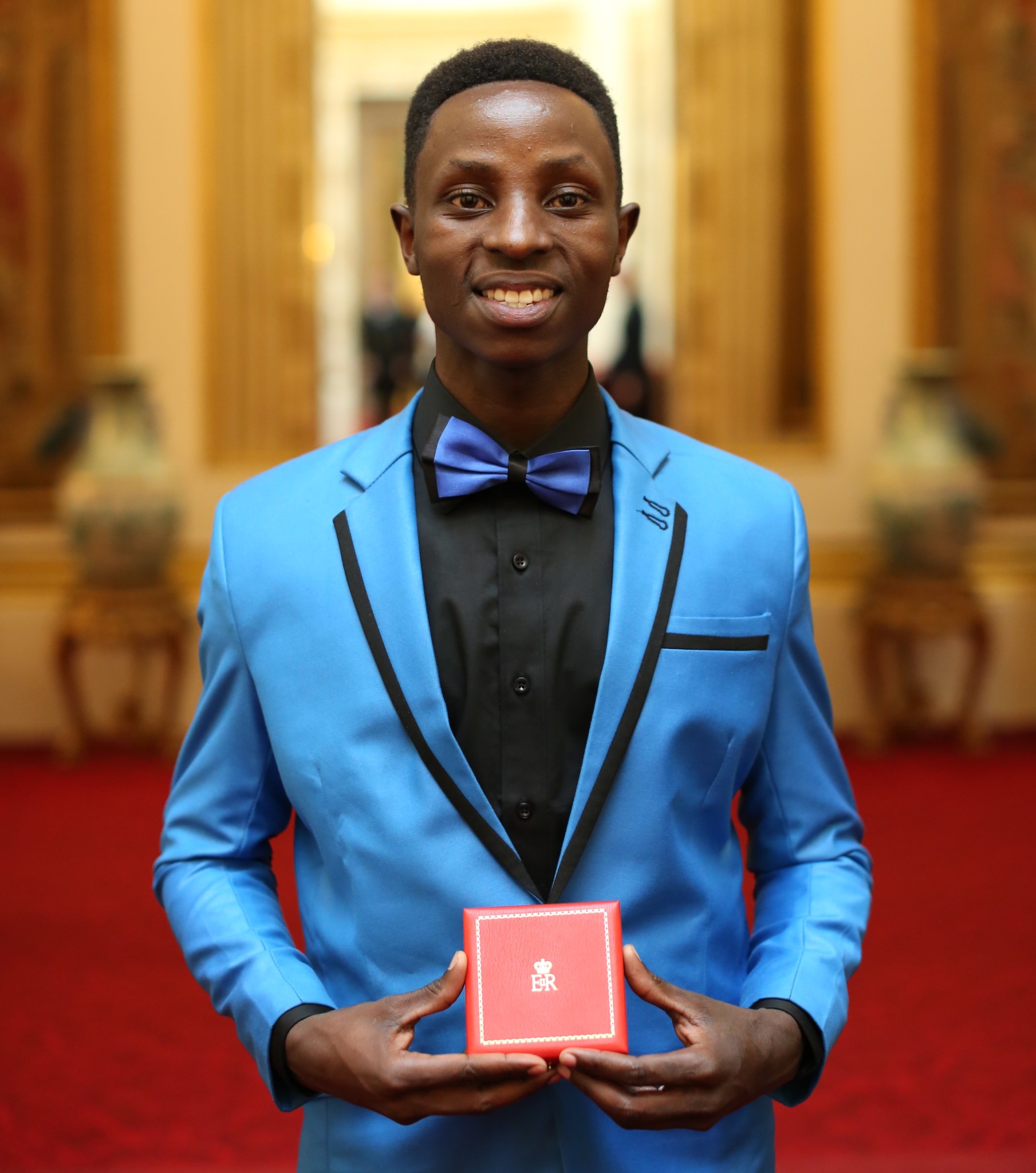 The 2017 Queen's Young Leaders recieve their award from her majesty the Queen at Buckingham Palace.