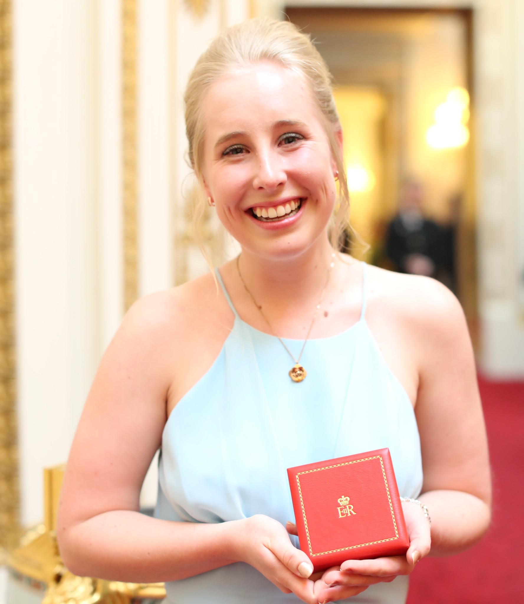 The 2017 Queen's Young Leaders recieve their award from her majesty the Queen at Buckingham Palace.